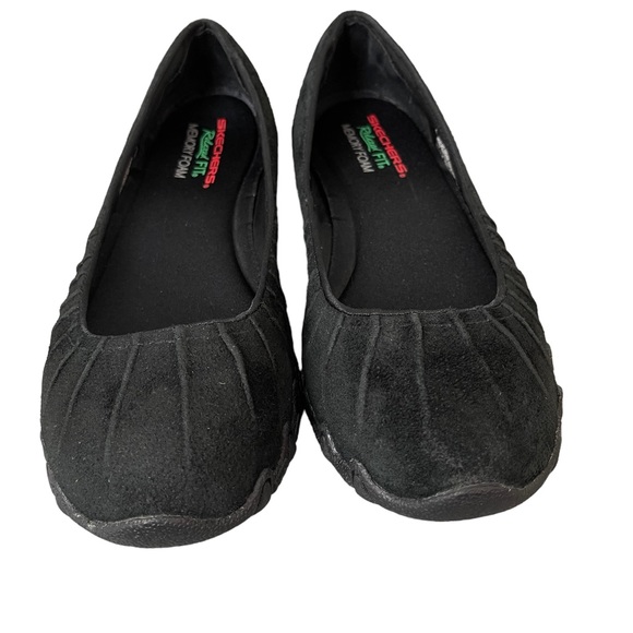 Skechers Relaxed FIT Memory Foam Black Suede Shoes US 7 - Picture 3 of 10